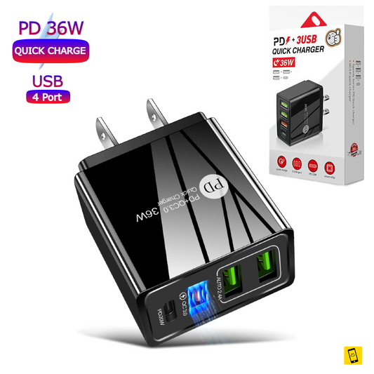 QC3.0 PD 20W Dual USB Wall Charger