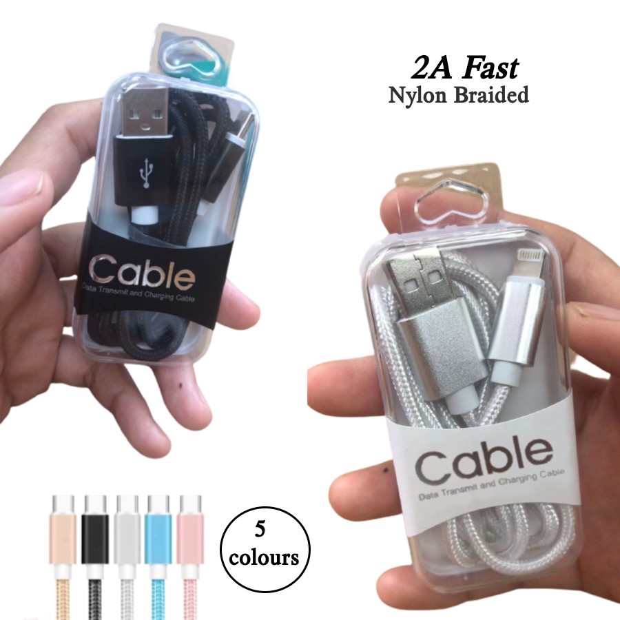 2A⚡️Fast Charge Nylon Braided Cable