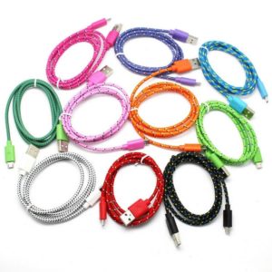 colorful nylon bungee rugged cable braided charger from wholesale supplier bulk lots factory