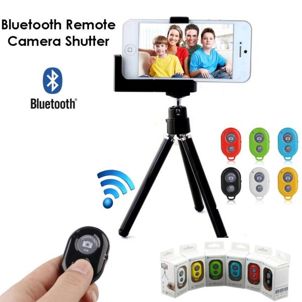 Wholesale Bluetooth camera shutter for iPhone samsung cellphone smartphone selfie stick