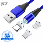 3in1 Magnetic 360 degree Braided Charging Cable